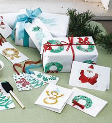 Holiday Stamp And Wrap Kit