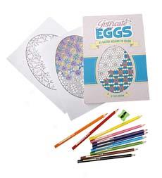 Intricate Eggs Coloring Book Set