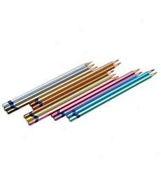 Metallic Colored Pencils, Set Of 12