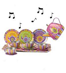 Musical Tin Tea Set