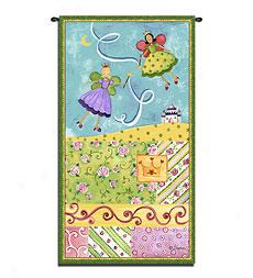 Patchwork Fairy Wall Hanging With Rod