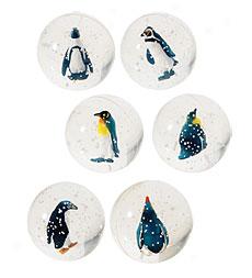 Penguin Hibounce Balls, Set Of 6