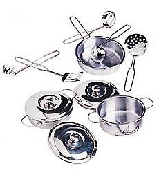 Stainless Steel Pots & Pans (11 Pieces)