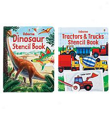 Tractors & Trucks Stencil Book
