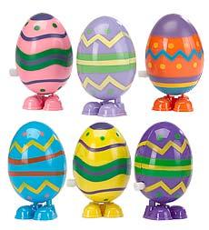 Wind-up Hopping Eggs, Set Of 6